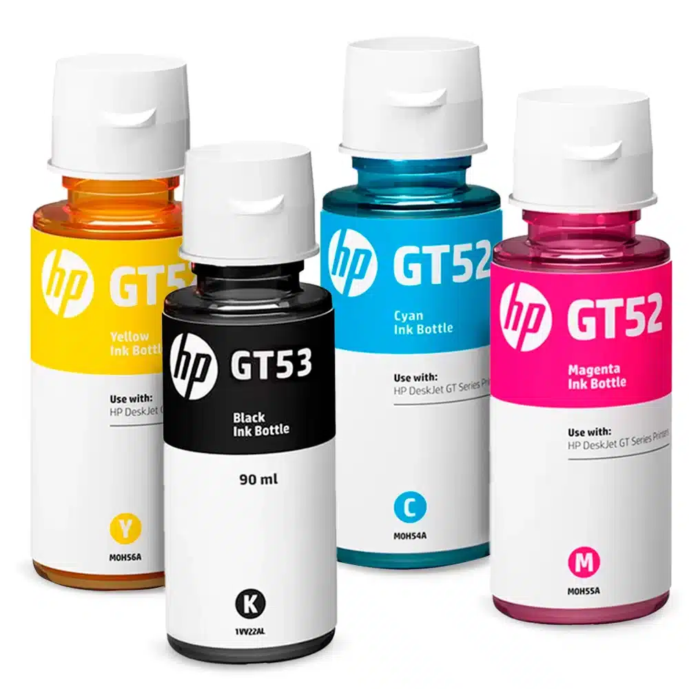 Kit 4 tintas HP GT52/GT53 original