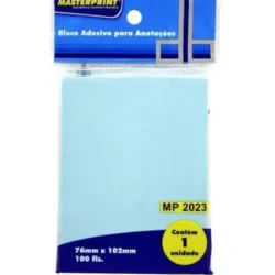 BLOCO ADESIVO ANOTAÇÕES AZUL 76MMX102MM MASTERPRINT 100 FOLHAS — H&H Suprimentos Corporativos