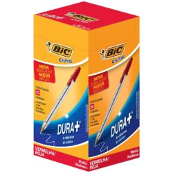Caneta Esferográfica Bic Cristal Dura+ 1.0 mm Vermelha 50 Unidades — H&H Suprimentos Corporativos
