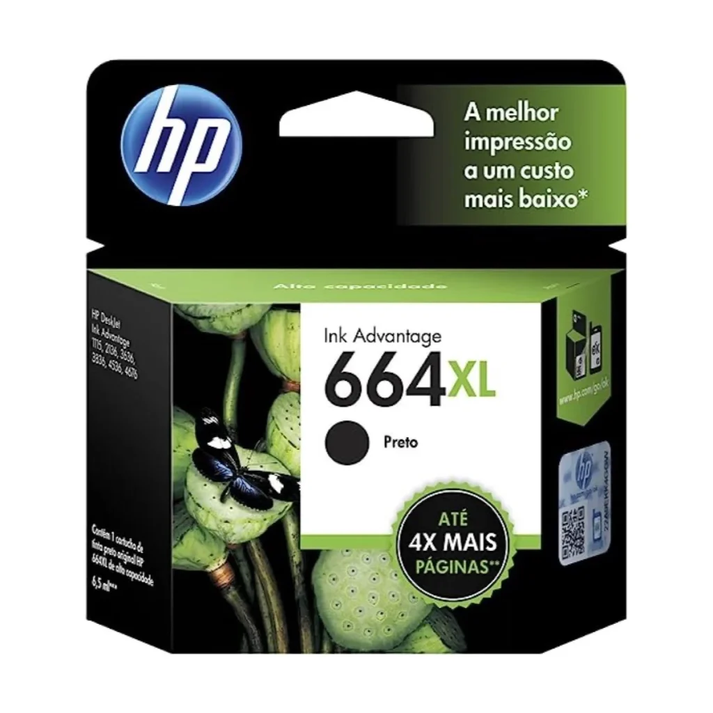 Cartucho HP 664XL black compativel