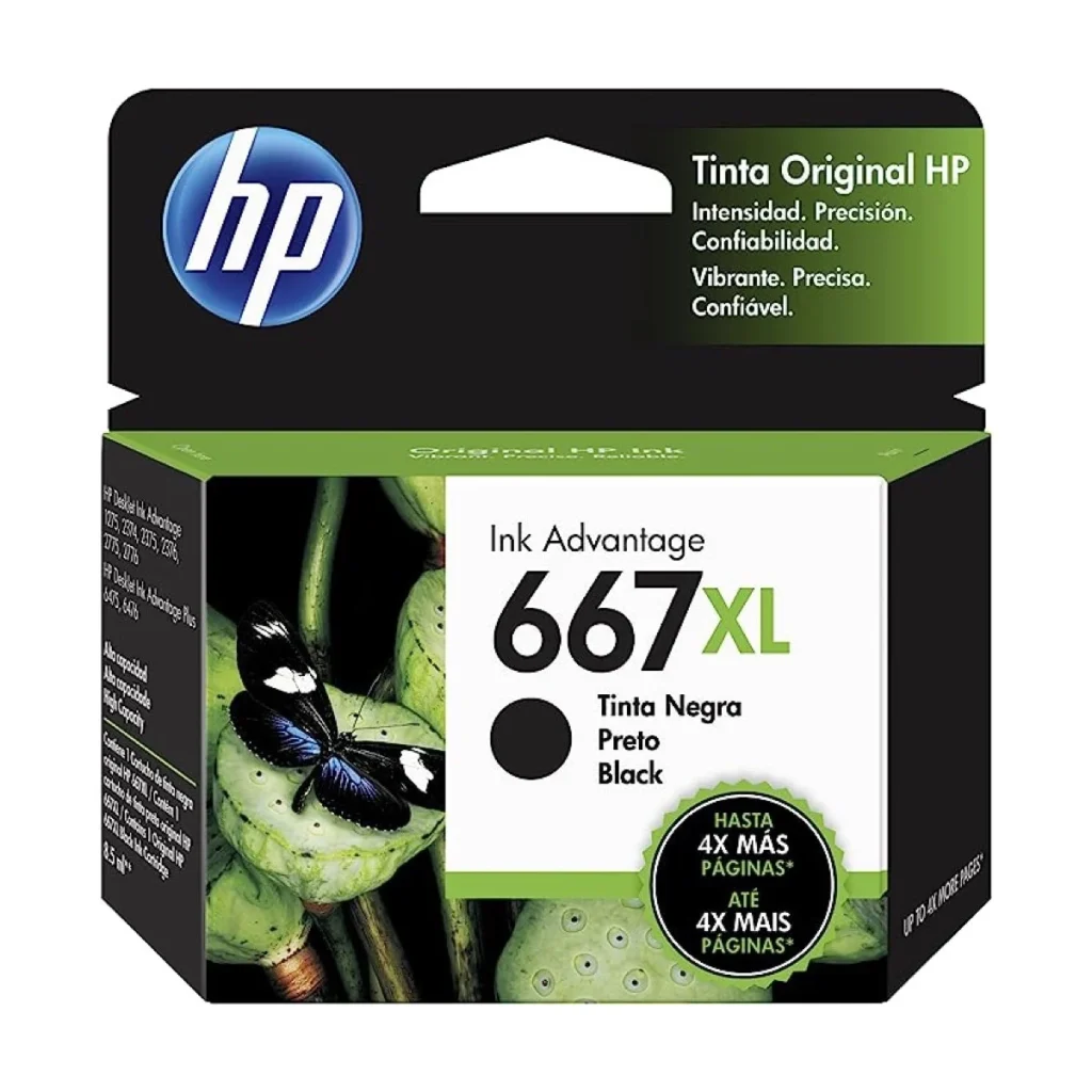 Cartucho HP 667XL black original