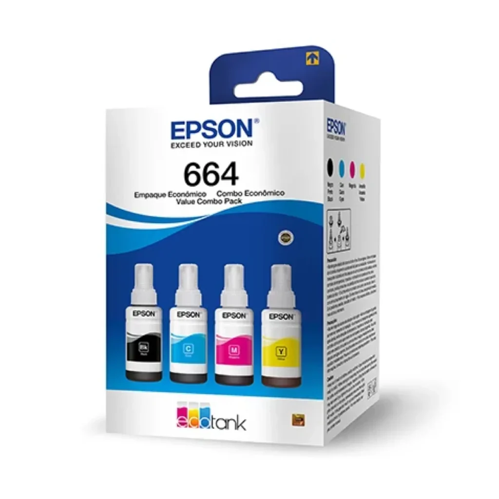 Kit 4 tintas Epson 664 original