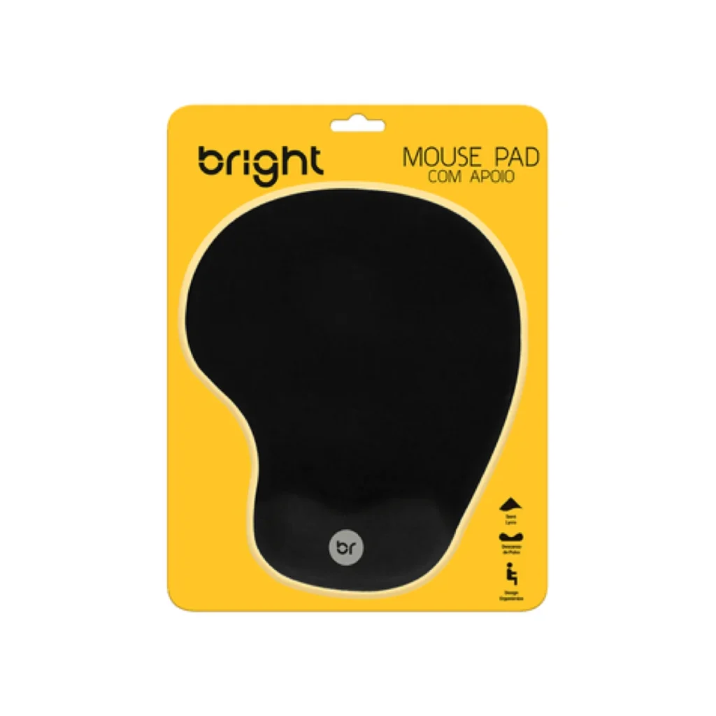 Mouse pad Bright ergonômico com apoio em gel