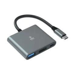 Adaptador Kross 3 em 1 USB-C para HDMI, PD e USB 3.0 KE-UCT301 — H&H Suprimentos Corporativos