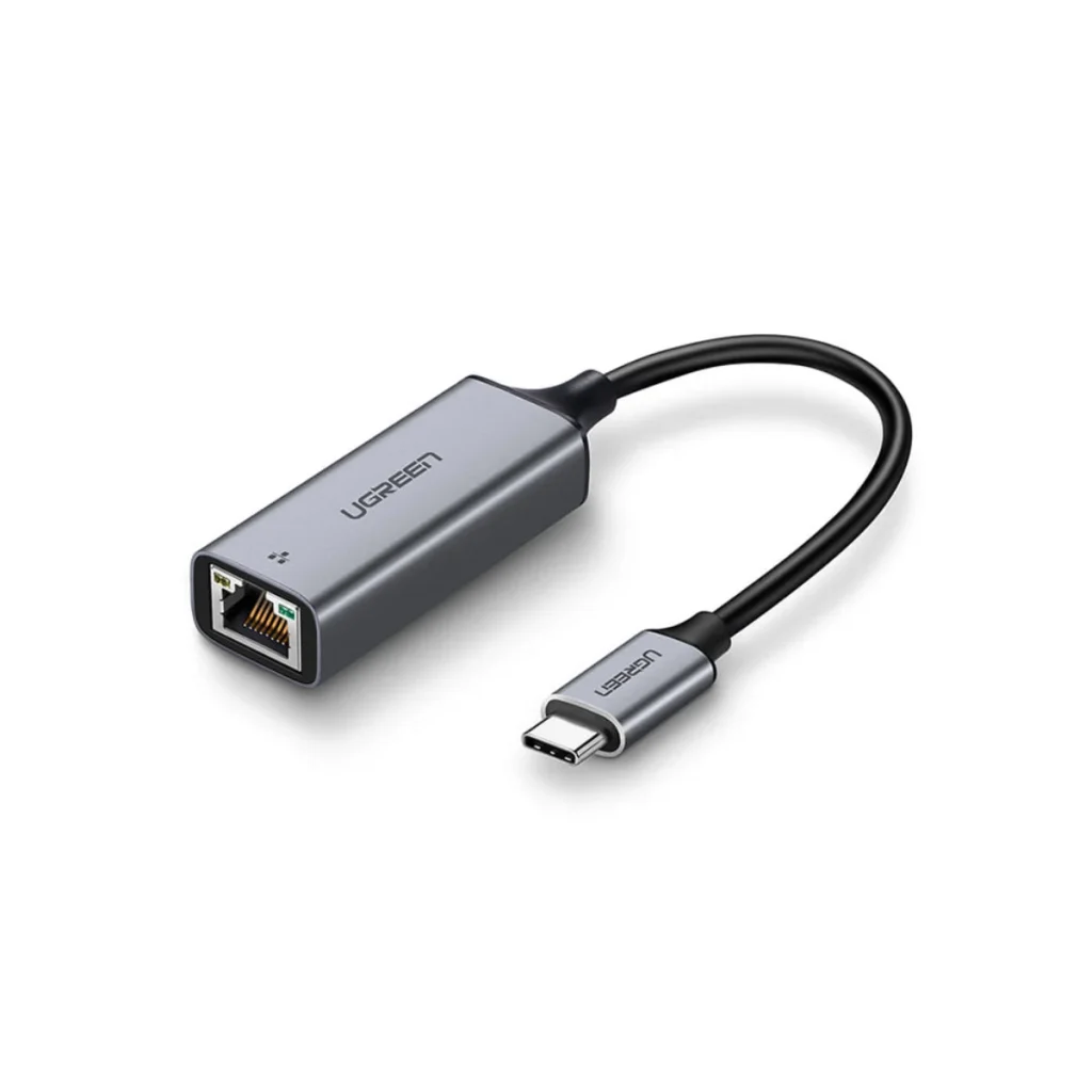 Adaptador ugreen USB-c 3.1 para ethernet RJ45 CM199 cinza