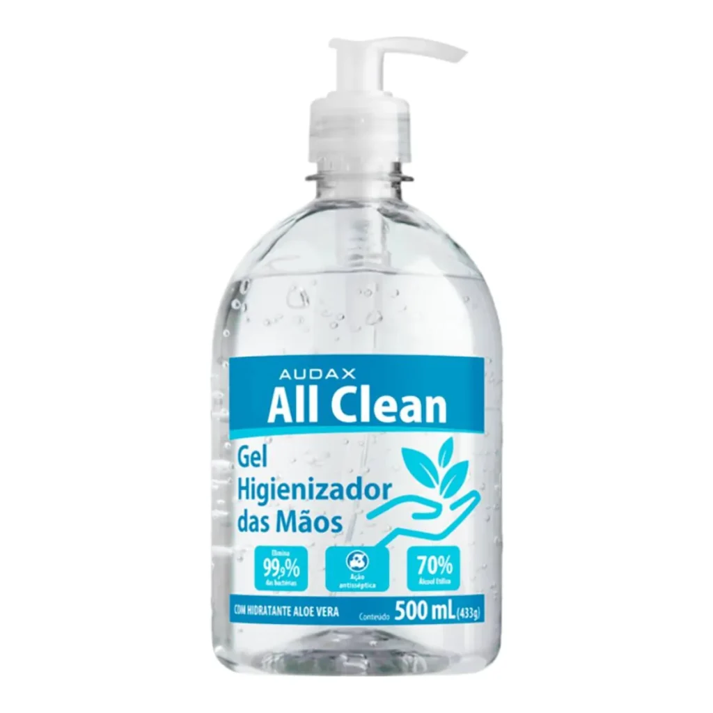 Álcool em gel antisséptico 70% audax 500 ml