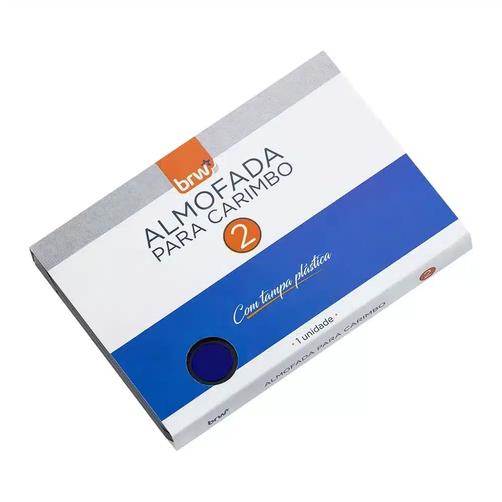 Almofada para carimbo Nº 2 azul BRW CB0201