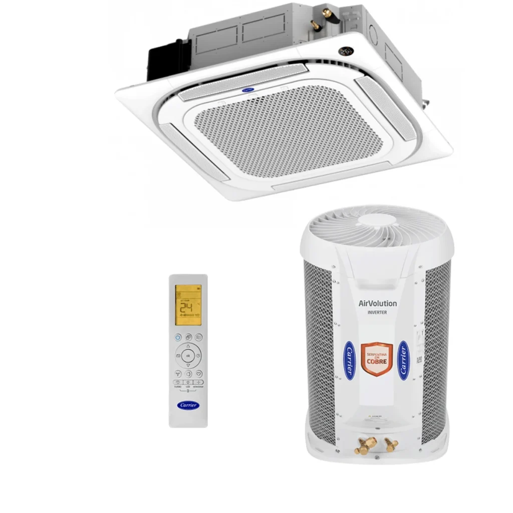 Ar-condicionado cassete carrier inverter 29.000 btus quente/frio 38CQVB30515MC