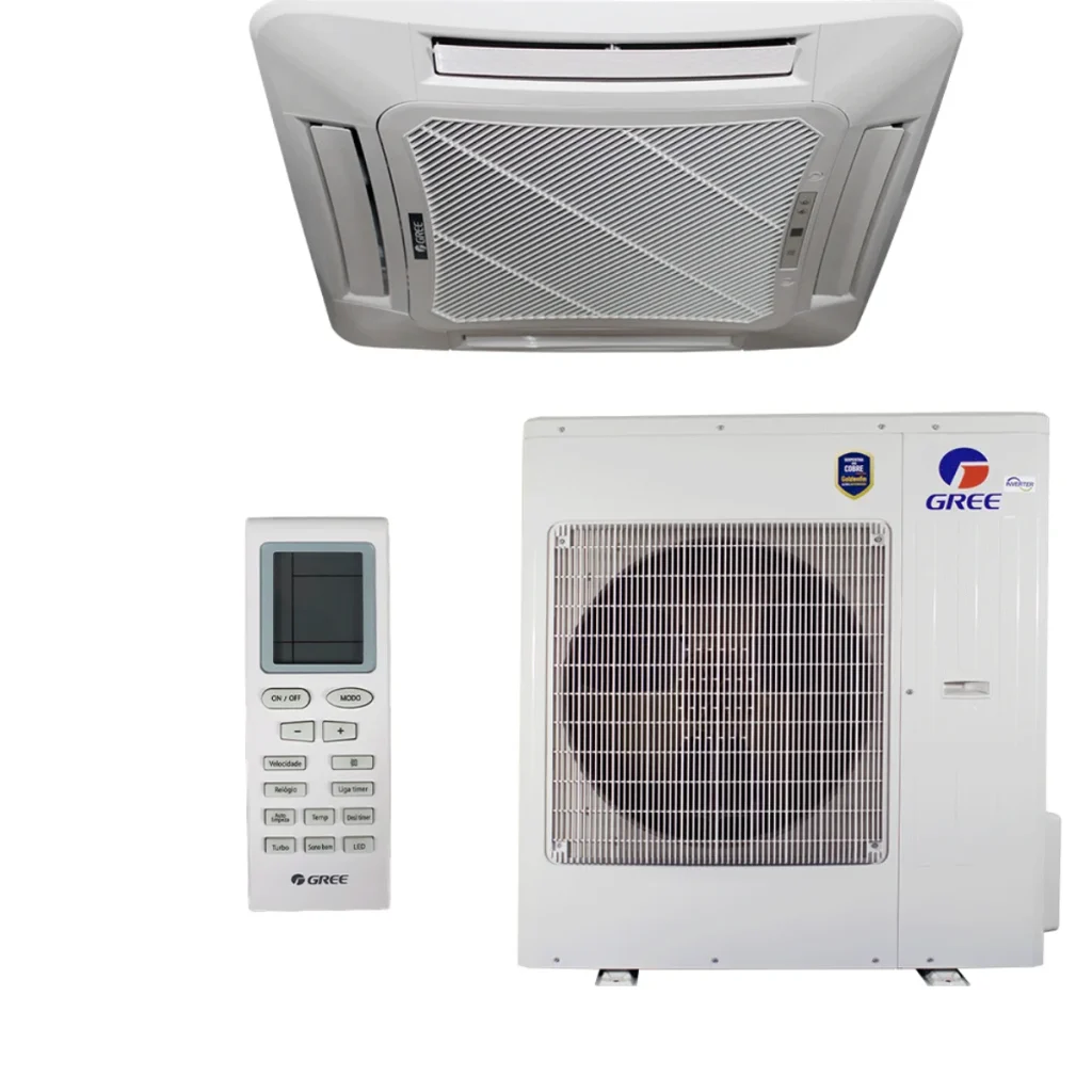 Ar-condicionado cassete inverter gree 24.000 btus quente e frio GKH24D3FI