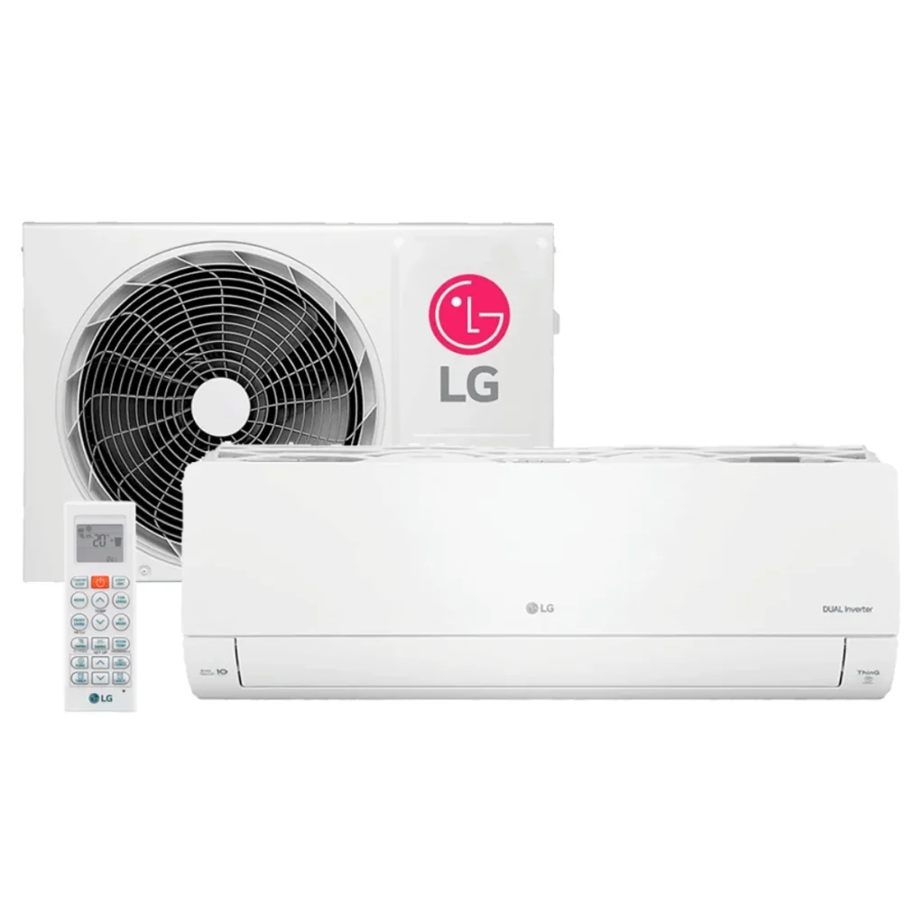 Ar-condicionado lg split dual inverter voice 9.000 btus quente e frio WI-FI S...