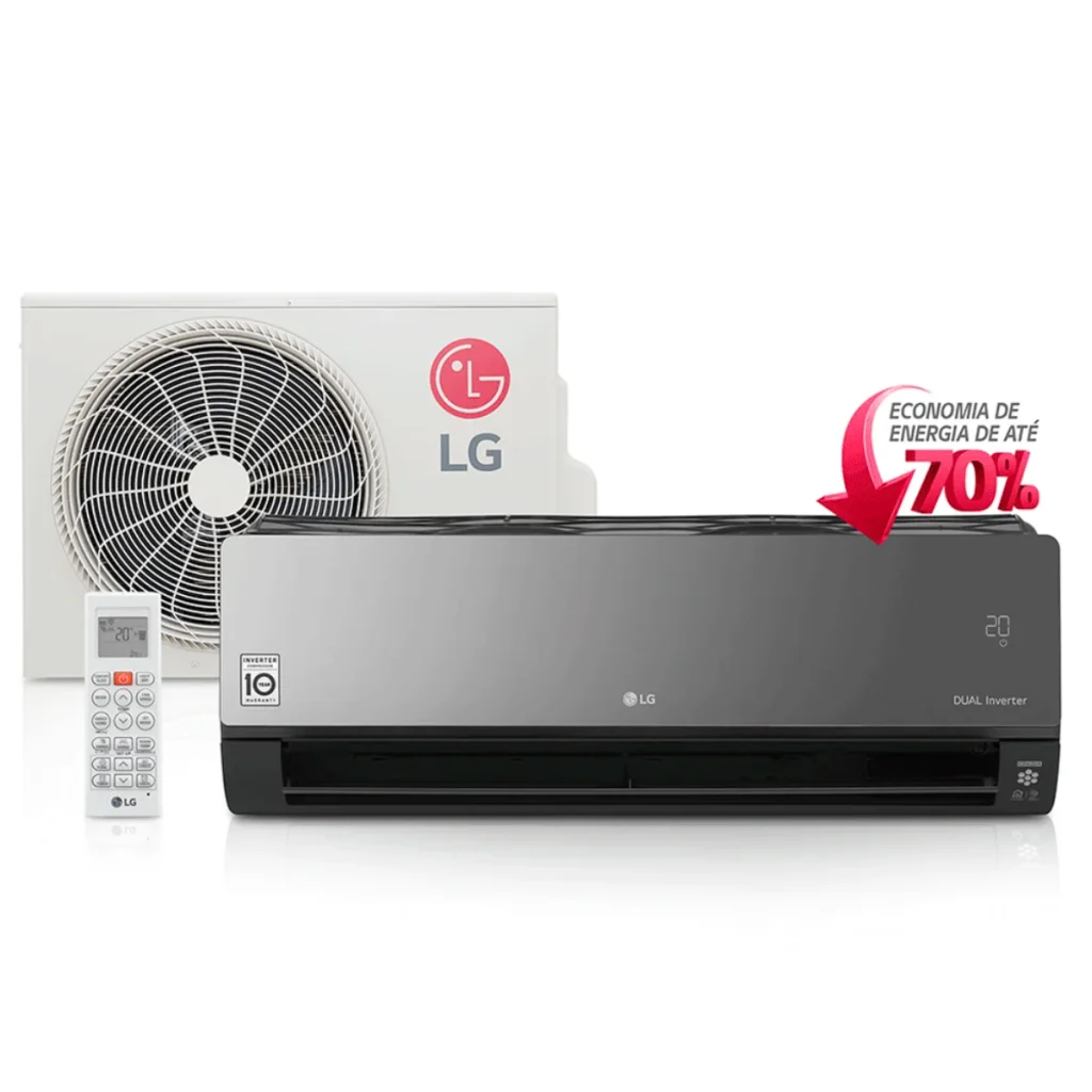 Ar-condicionado lg split dual inverter voice artcool 22.000 btus quente/frio