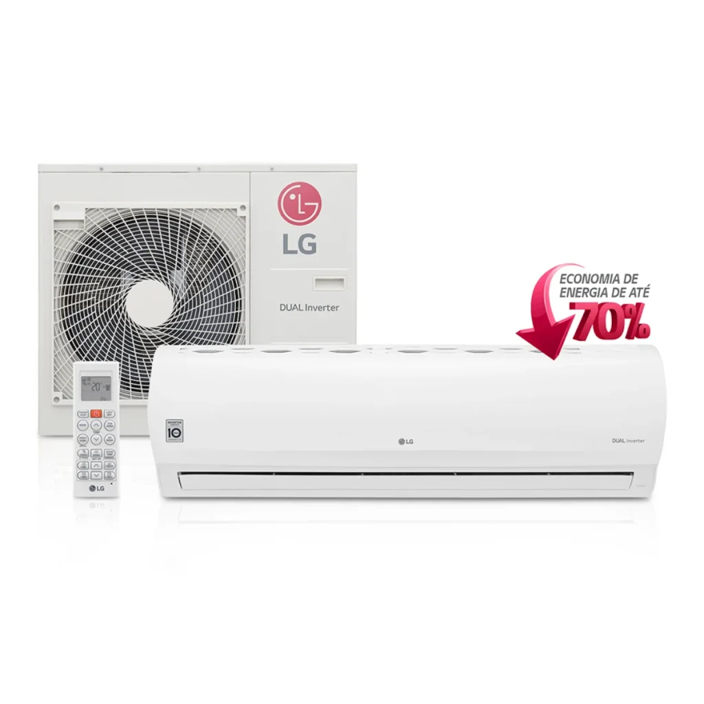 Ar-condicionado split lg dual inverter 31.000 btus quente e frio
