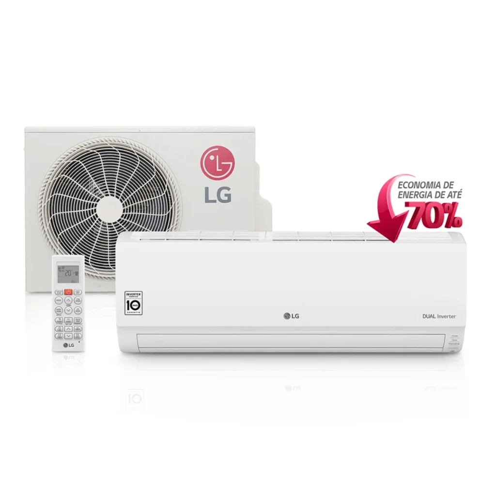 Ar-condicionado split lg dual inverter 9.000 btus quente e frio