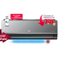 Ar-condicionado Split LG Dual Inverter Voice Artcool UV Nano 12.000 BTUs Quente/Frio Wi-Fi S4-W12JARXA — H&H Suprimentos Corporativos