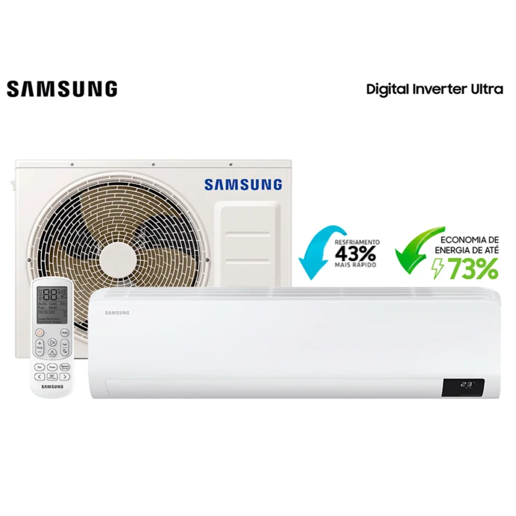 Ar-condicionado split Samsung digital inverter ultra 18.000 btus frio AR18TVH...