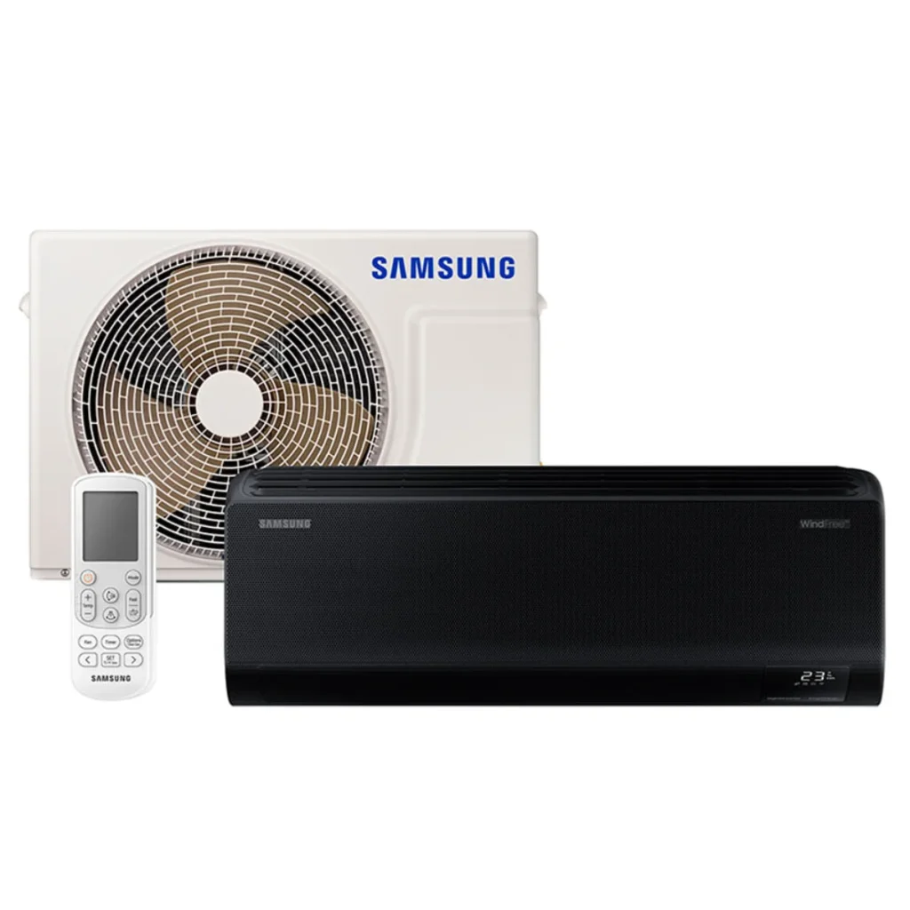 Ar-condicionado split inverter Samsung windfree black edition 12.000 btus que...