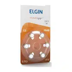 Bateria Auditiva Elgin 13 PR48 Blister com 6 Unidades — H&H Suprimentos Corporativos