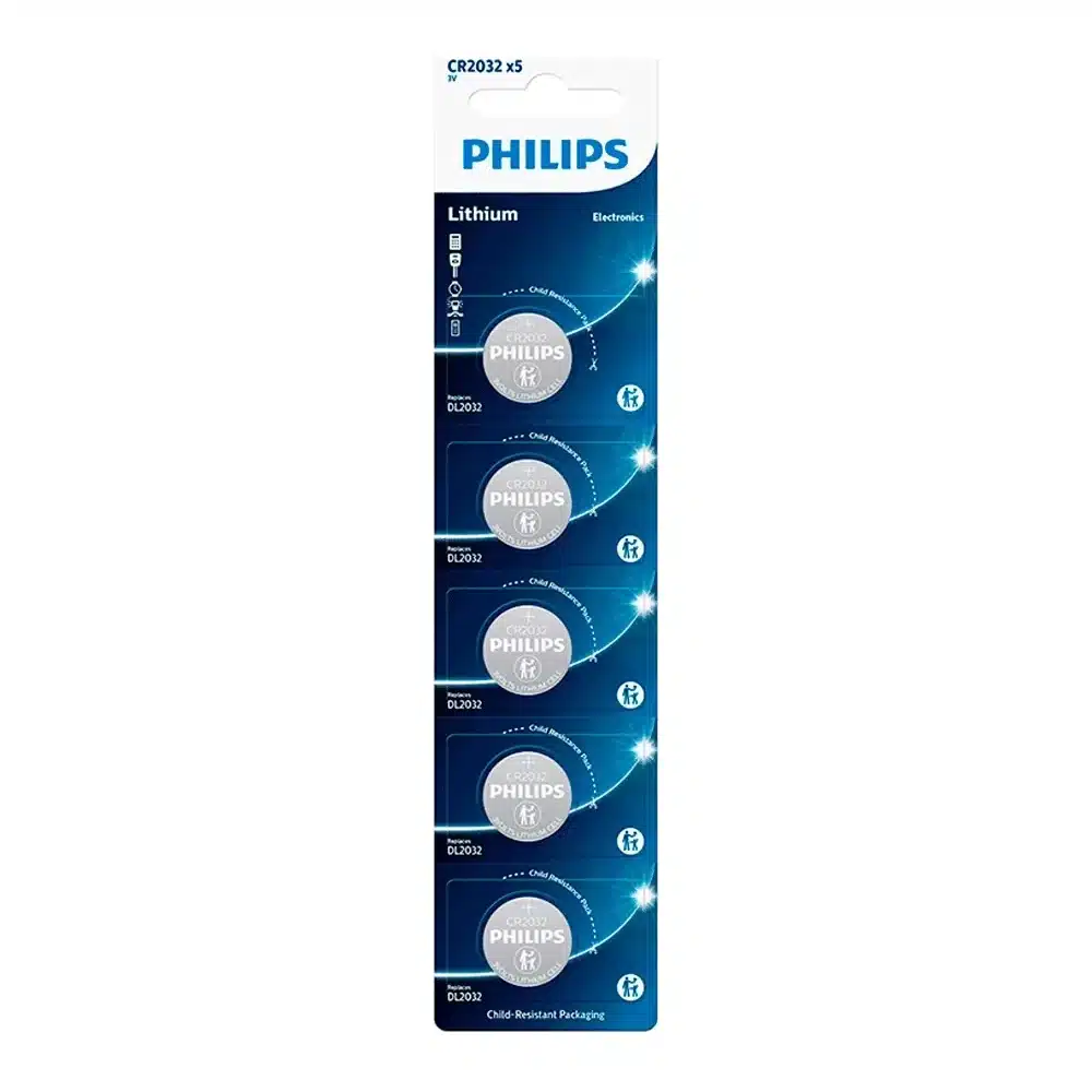 Bateria Philips lítio CR2032 3V (venda unitária)