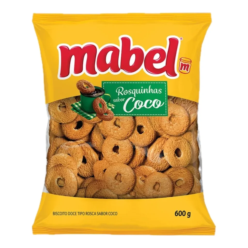 Biscoito rosquinha mabel sabor coco 600 g