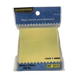 Bloco Adesivo Masterprint MP2010 75 x 75 mm Amarelo (100 folhas) — H&H Suprimentos Corporativos
