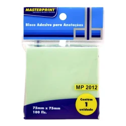 Bloco Adesivo Masterprint MP2012 Verde 75 x 75 mm (100 Folhas) — H&H Suprimentos Corporativos