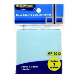 Bloco Adesivo Masterprint MP2013 Azul 75 x 75 mm (100 Folhas) — H&H Suprimentos Corporativos