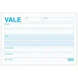 Bloco de Vale sem Canhoto Tilibra 100 Folhas — H&H Suprimentos Corporativos