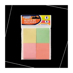 Bloco Smart Notes Adesivo 38 x 51 mm Colorido Pastel (4 Blocos de 50 Folhas) — H&H Suprimentos Corporativos