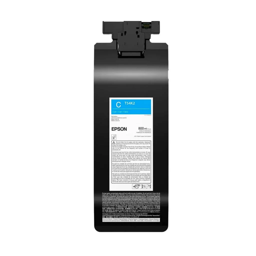 Bolsa de tinta Epson ultrachrome DG2 T54K220 ciano 800 ml original