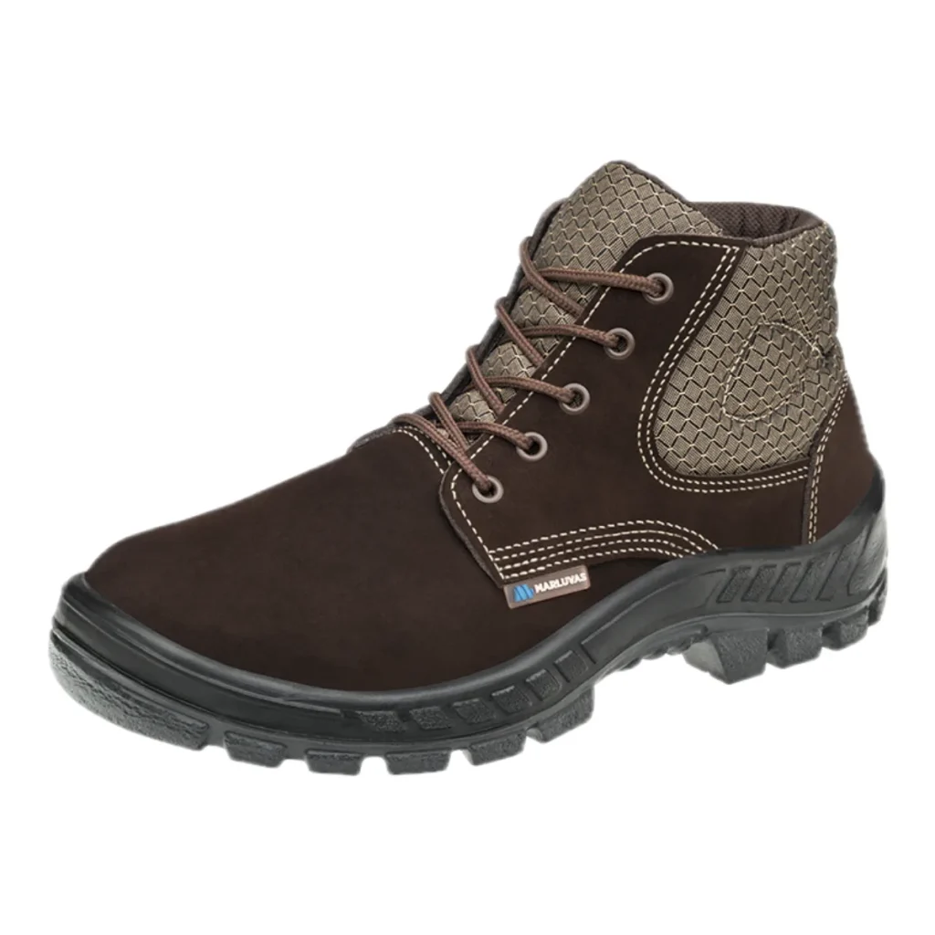 Bota marluvas prime 50B26 nubuck café com cadarço