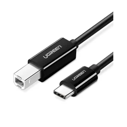 Cabo para Impressora Ugreen USB-C para USB-B 2.0 US241 1 m Preto — H&H Suprimentos Corporativos
