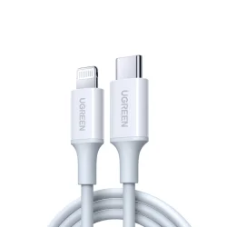 Cabo Ugreen USB-C para Lightning US171 2 m Branco — H&H Suprimentos Corporativos