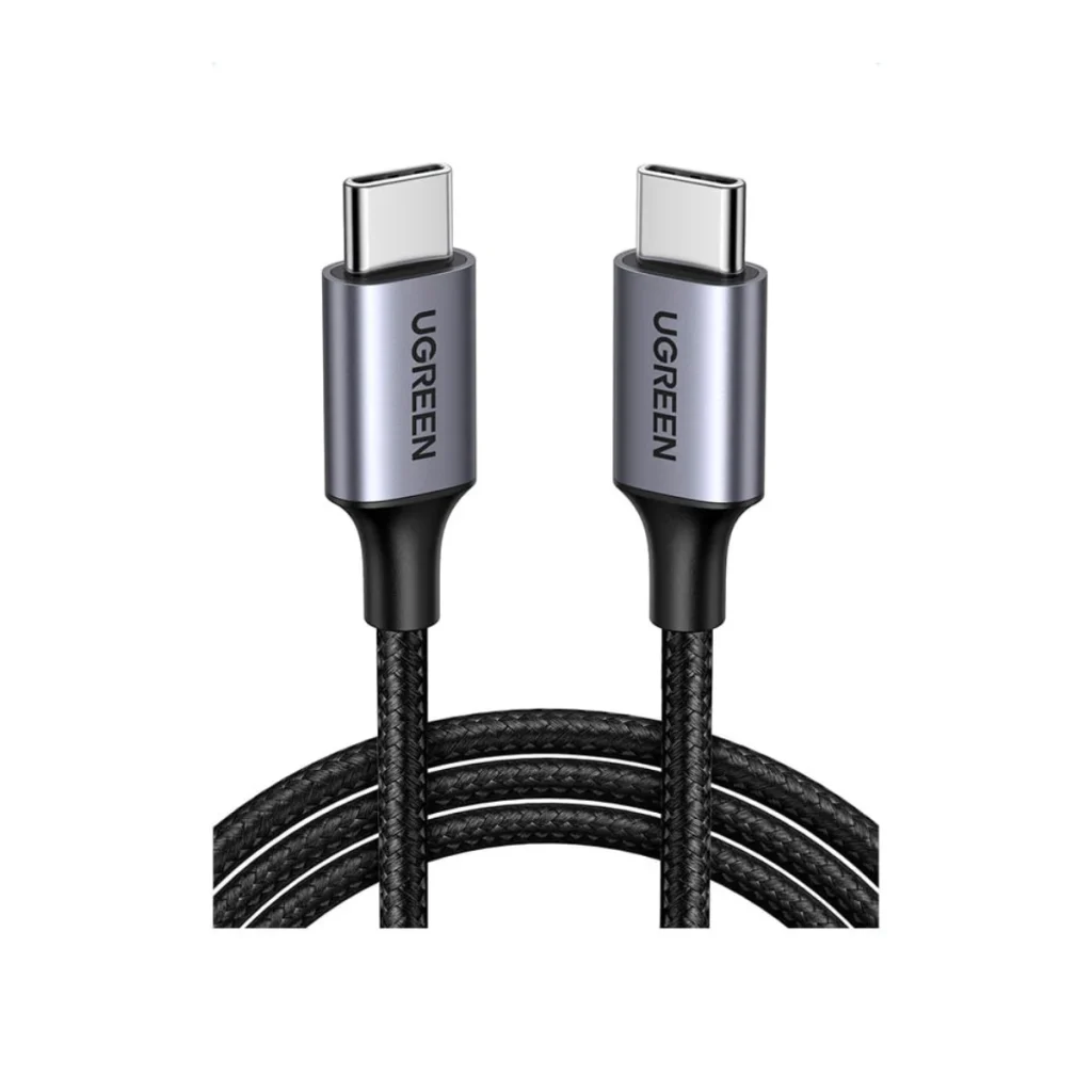 Cabo ugreen USB-c para USB-c US261 1 m com revestimento de alumínio
