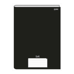 Caderno Brochura 1/4 Capa Dura Jandaia Stiff Preto 96 Folhas — H&H Suprimentos Corporativos