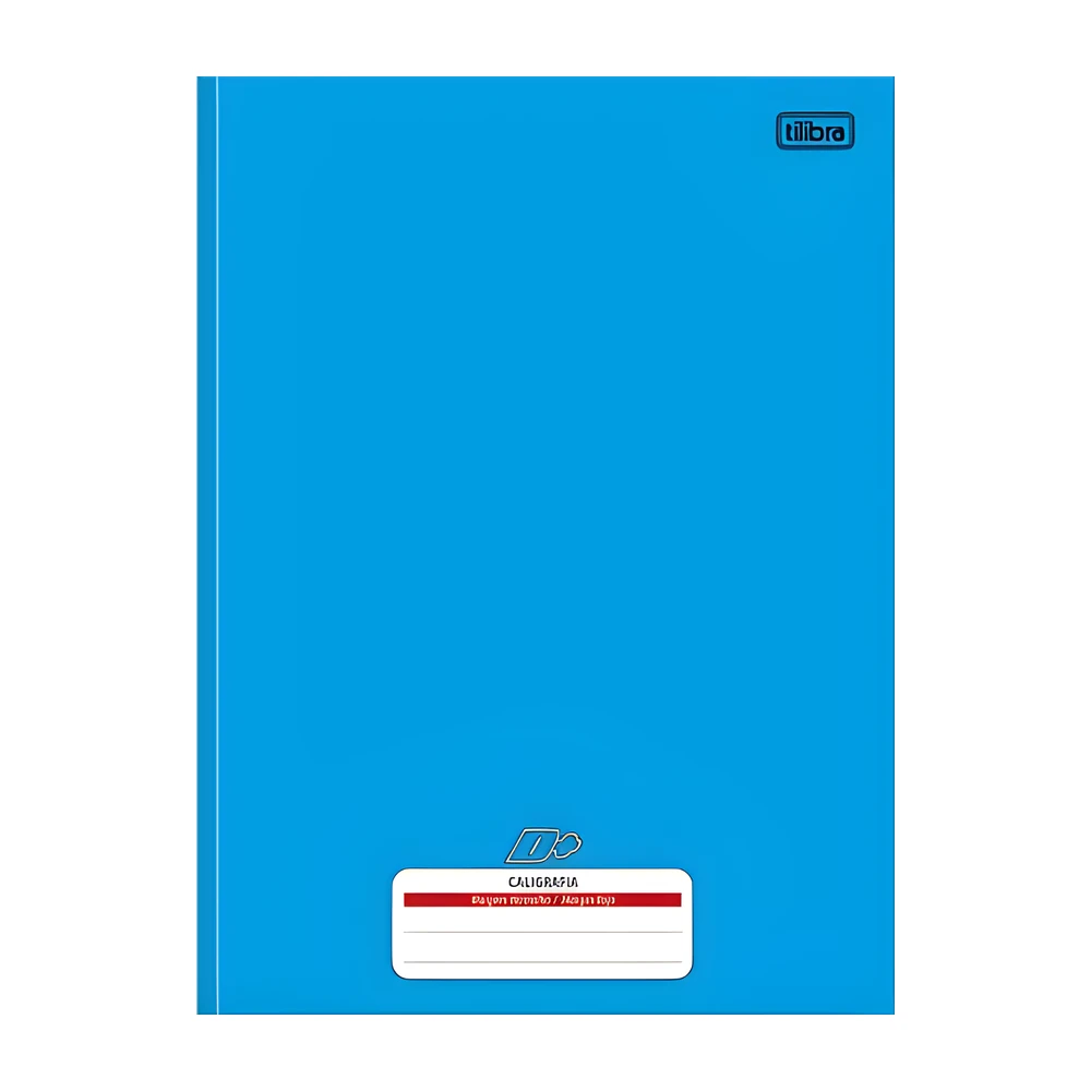 Caderno brochura caligrafia 96 folhas