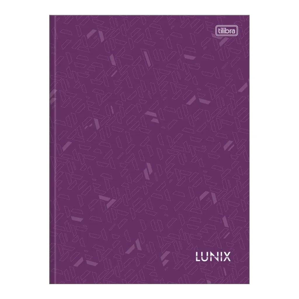 Caderno brochura capa dura universitário Lunix 80 folhas