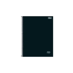Caderno Universitário Capa Dura Espiral Preto Zip 10 Matérias 160 Folhas — H&H Suprimentos Corporativos