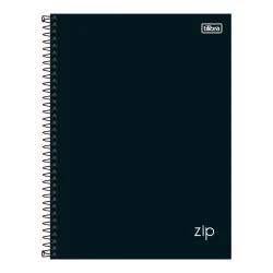 Caderno Universitário Capa Dura Zip Preto 1 Matéria 96 Folhas Tilibra — H&H Suprimentos Corporativos