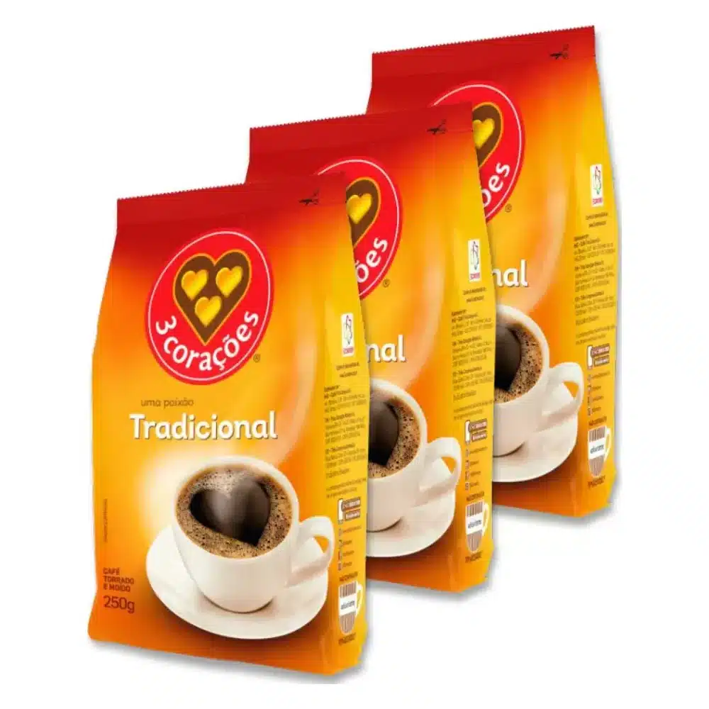 Café 3 Corações tradicional 500 g pouch