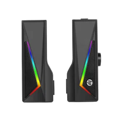 Caixa de Som HP DHE-6005 RGB USB Estéreo Preta — H&H Suprimentos Corporativos