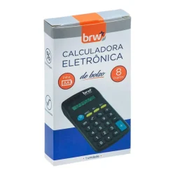 Calculadora de Bolso 8 Dígitos Preta BRW CC1000 — H&H Suprimentos Corporativos