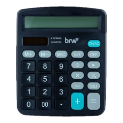 Calculadora de Mesa Grande 12 Dígitos Preta CC3000 — H&H Suprimentos Corporativos