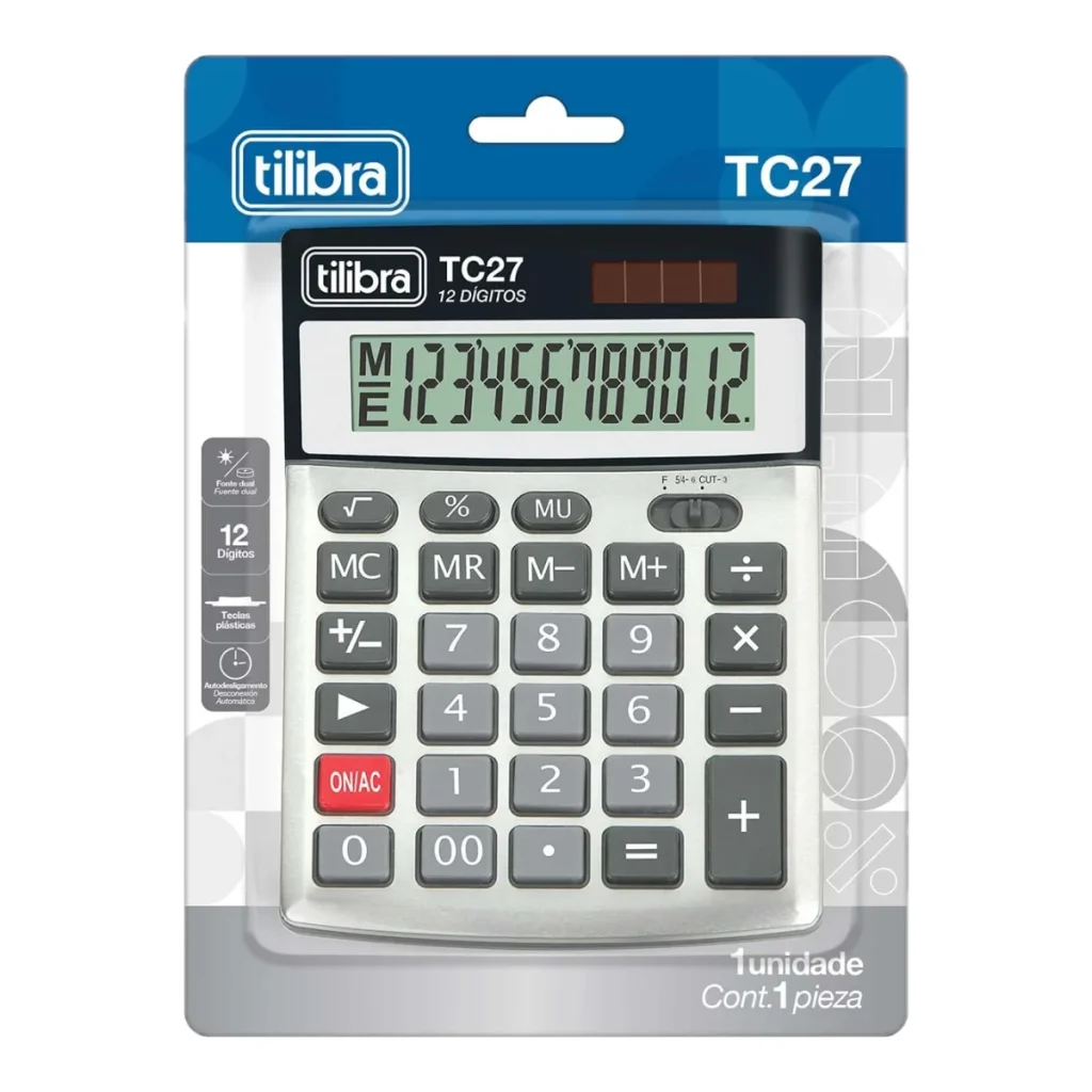 Calculadora de mesa TC27 prata