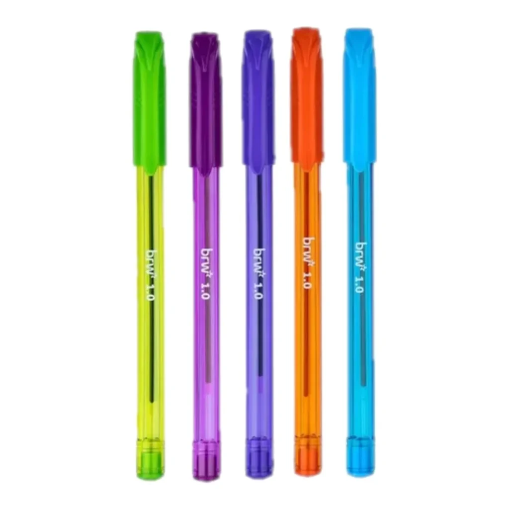 Caneta esferográfica colorida 1.0 mm BRW CA0039