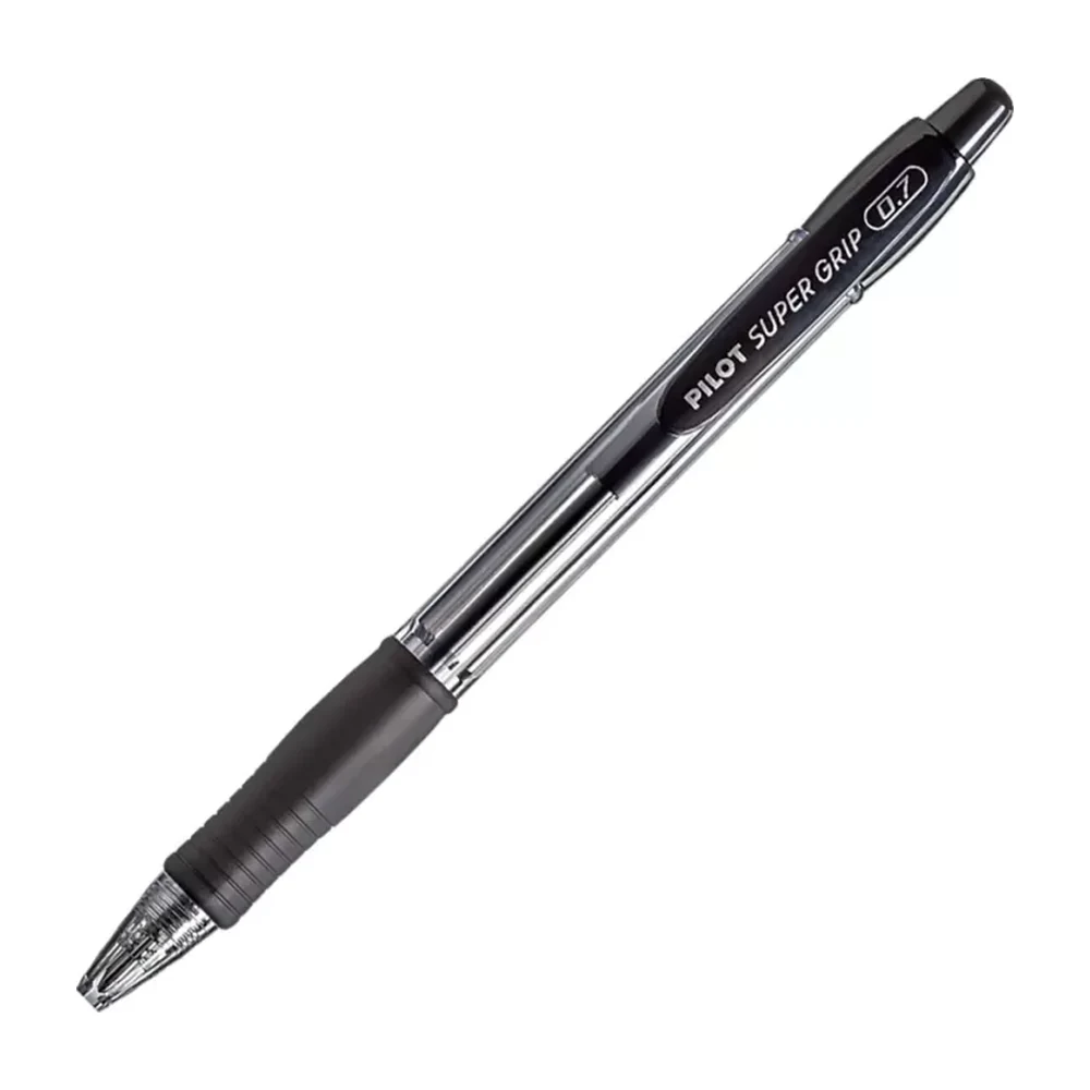 Caneta esferográfica supergrip 0.7 preta Pilot