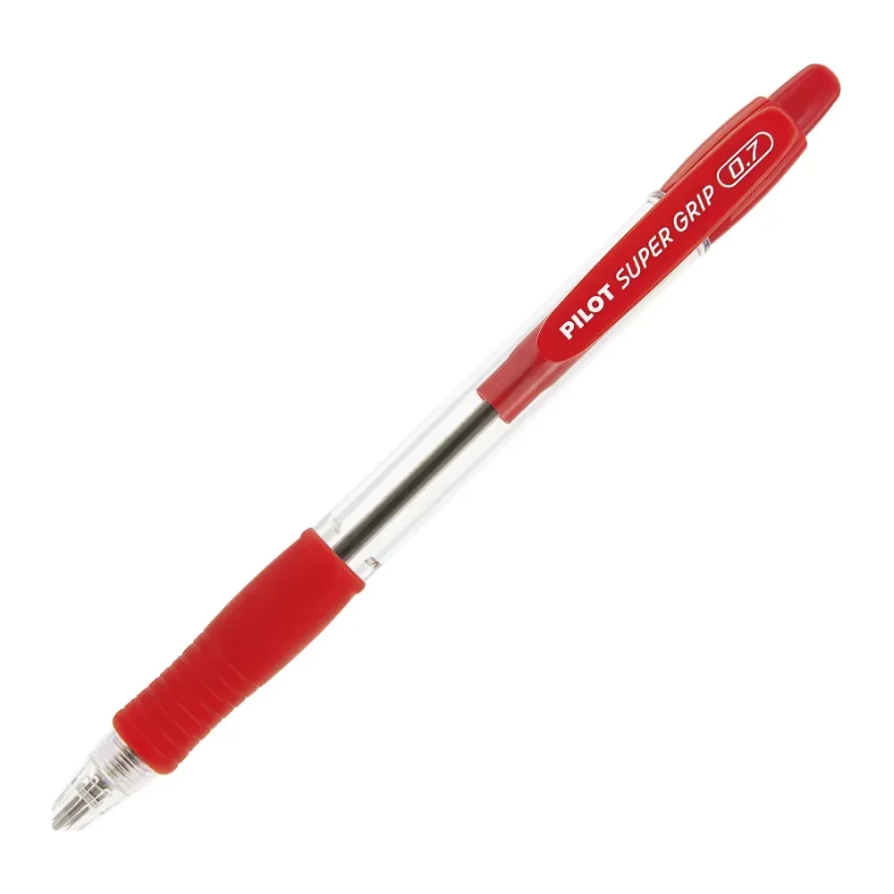 Caneta esferográfica supergrip 0.7 vermelha Pilot