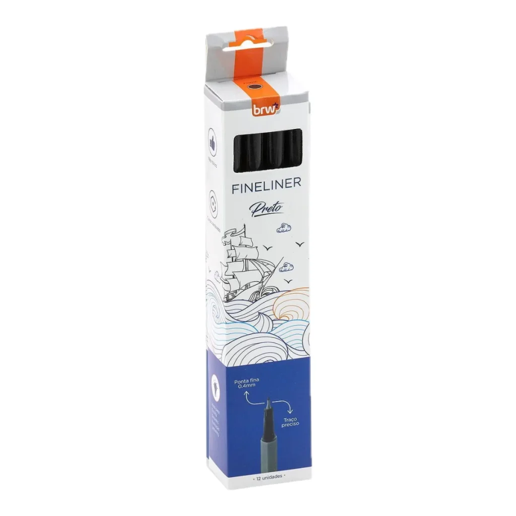 Caneta fineliner BRW ponta fina 0,4 mm