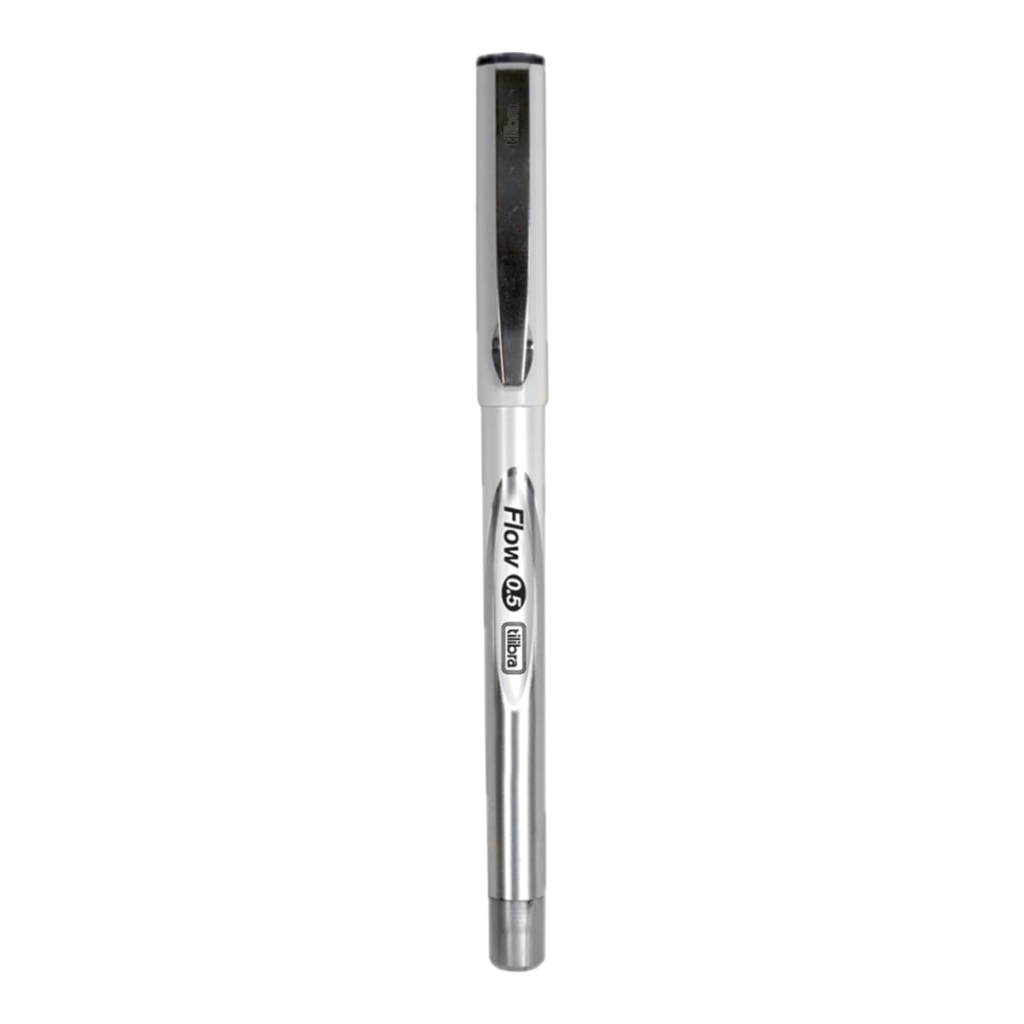 Caneta gel Tilibra flow preta 0,5 mm
