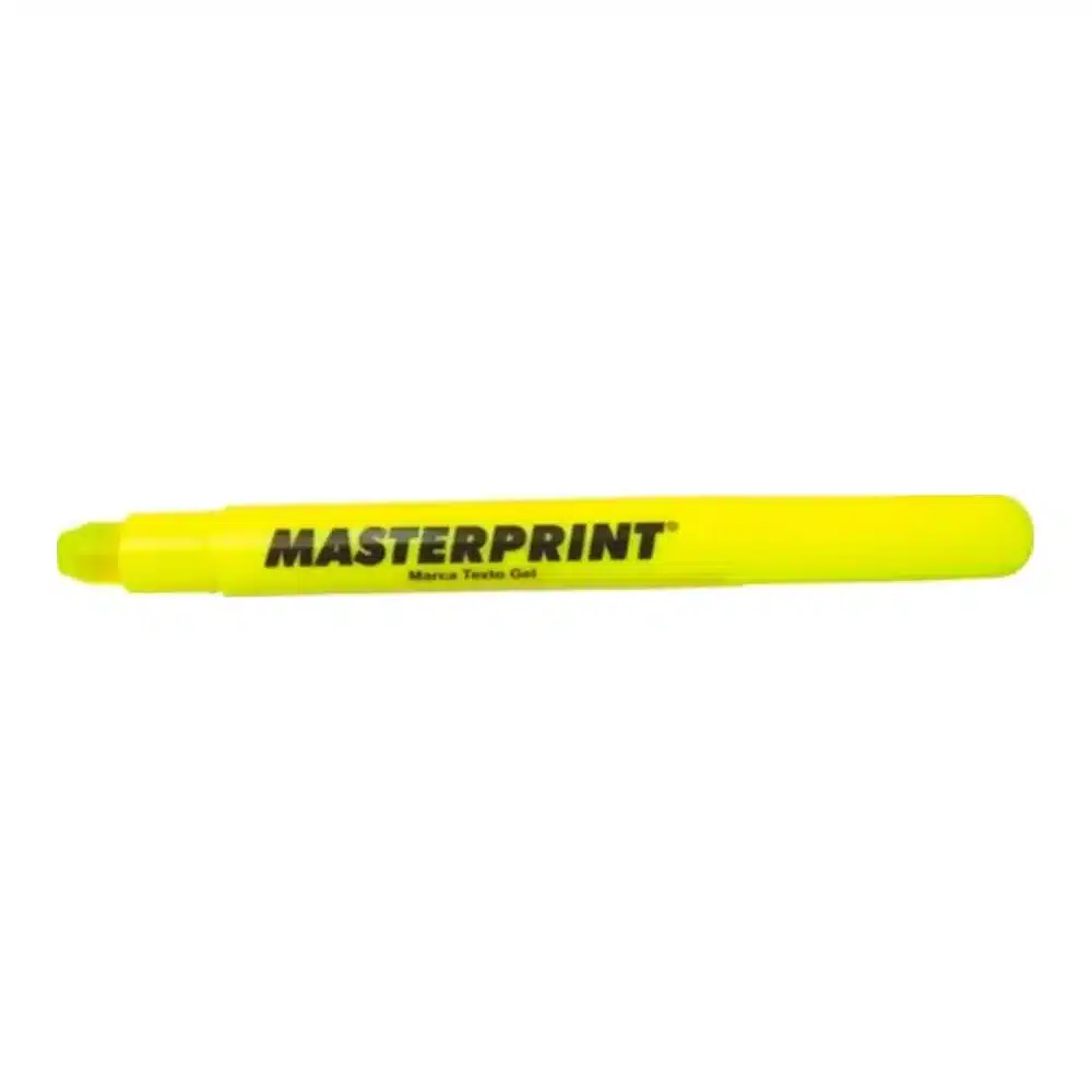 Caneta marca-texto em gel amarela Masterprint MP613