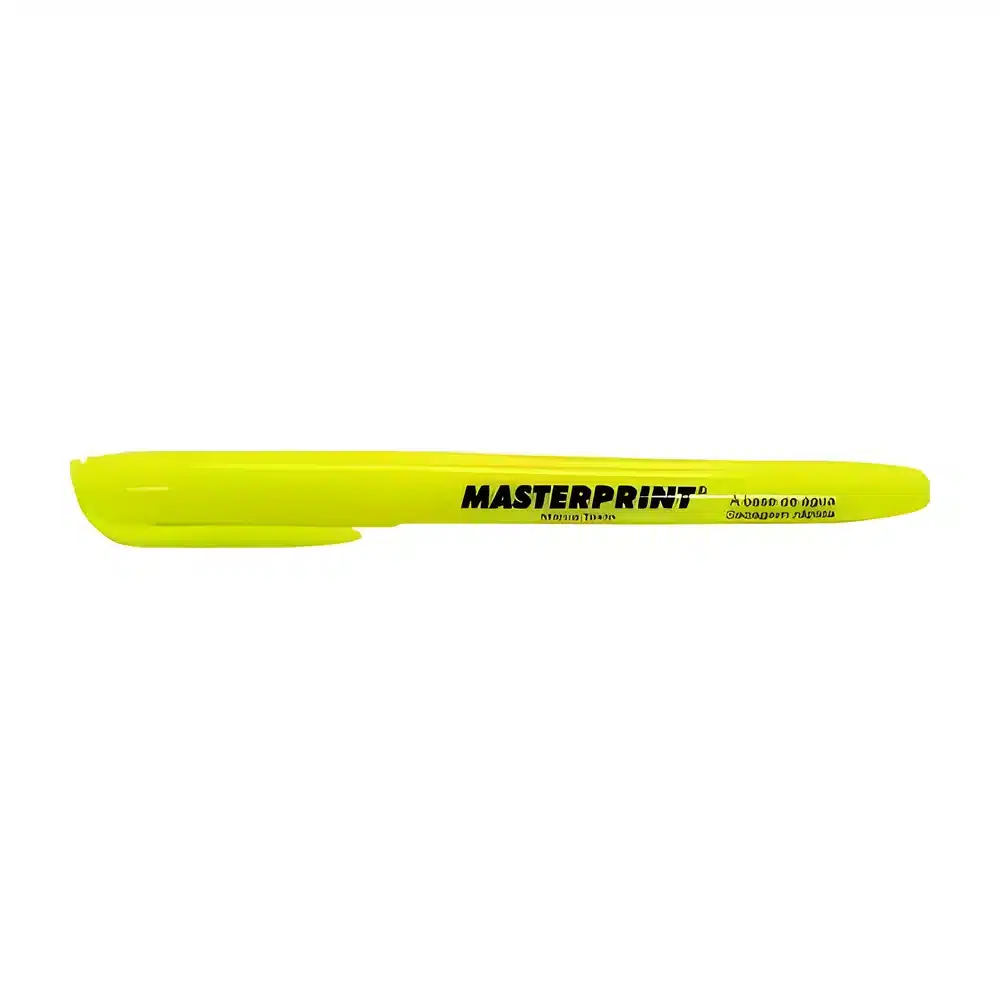 Caneta marca-texto amarela Masterprint MP612
